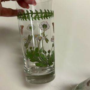 Set of 3 Portmeirion 16 oz glasses -Belles Perennes DAISY - Botanical Garden